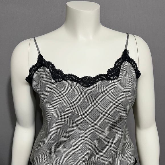 SOLD❌❌❌Lauren Ralph Lauren Houndstooth Satin 2 Pc Short Pajama Set Sz-Large - Picture 4 of 11